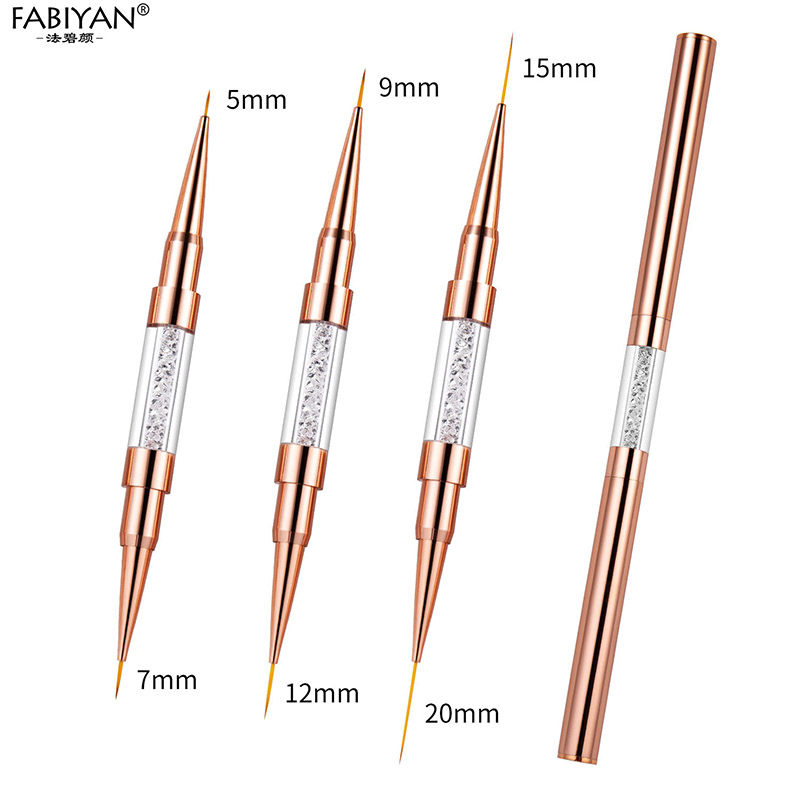 Nail Art Rose Gold - Pinceau à double tête pour Nail