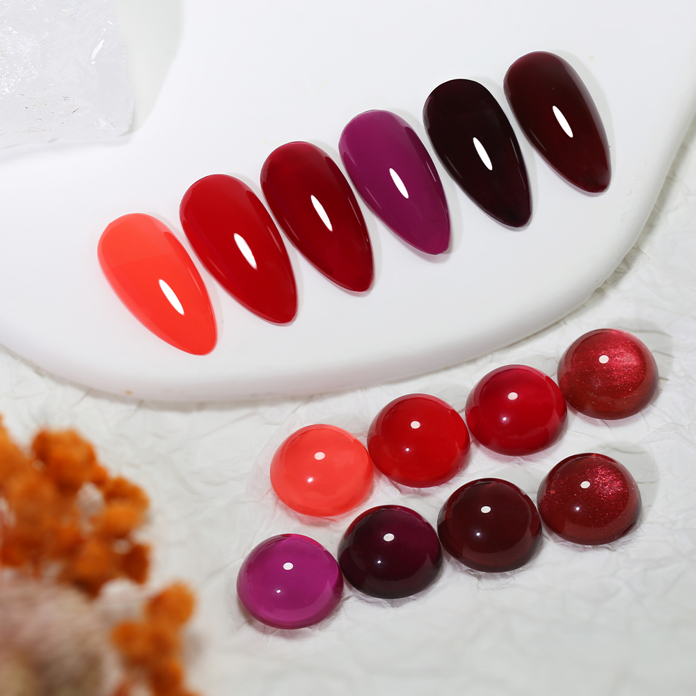 Nail Art Red Cherry - Clou Beaute Classic Red Gel Nail