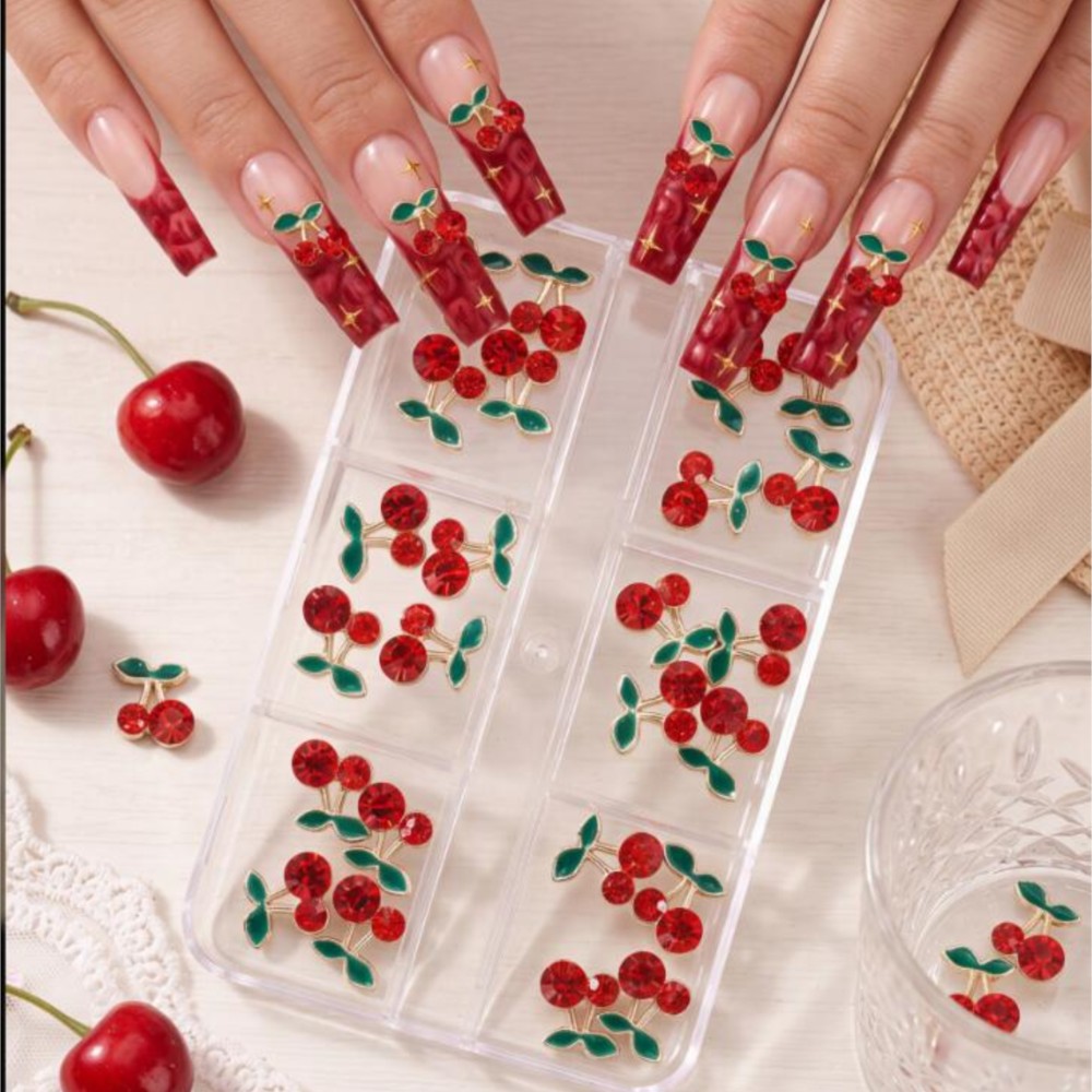 24 pièces de décorations pour  - Nail Art Red Cherry avis et prix