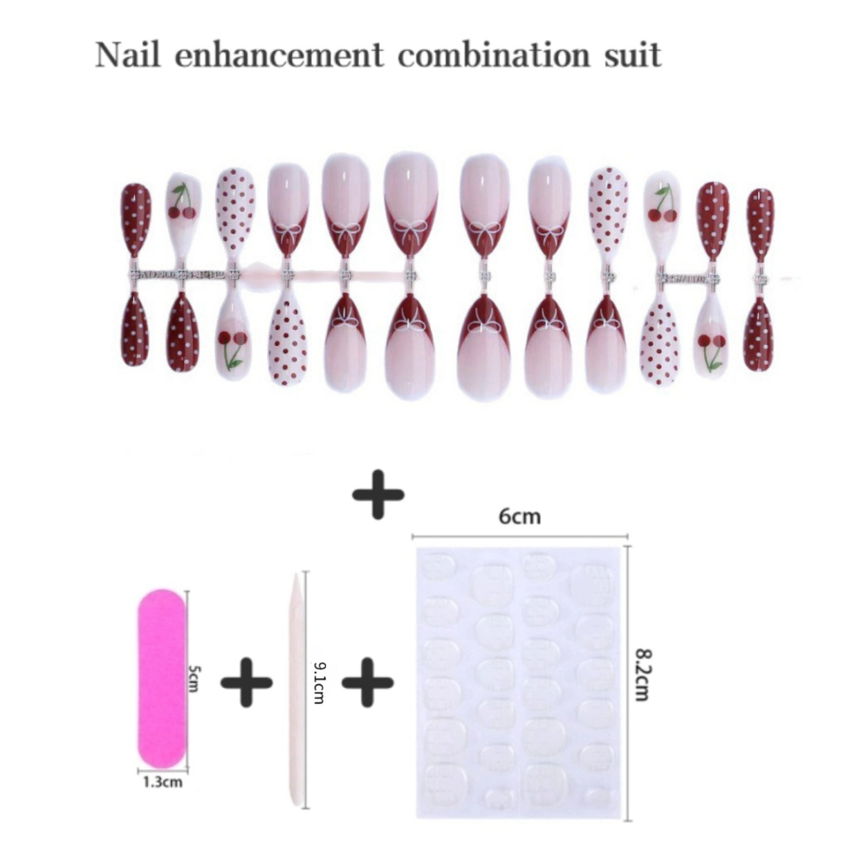 24 faux ongles rouges à presse - Nail Art Red Cherry avis et prix