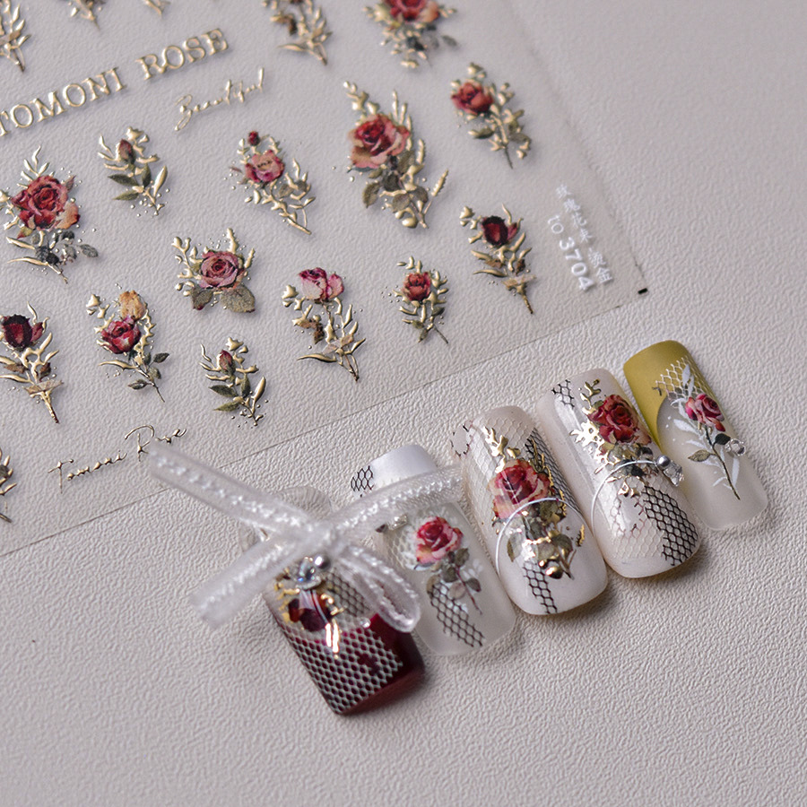 Autocollants pour ongles rétro - Nail Art Rose Gold avis et prix