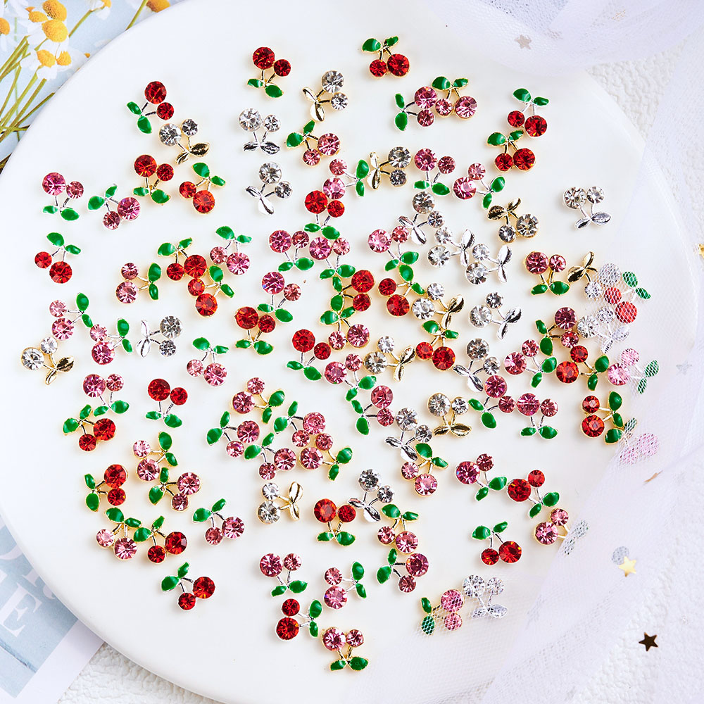 20 Pièces Breloques 3D en Alli - Nail Art Red Cherry avis et prix
